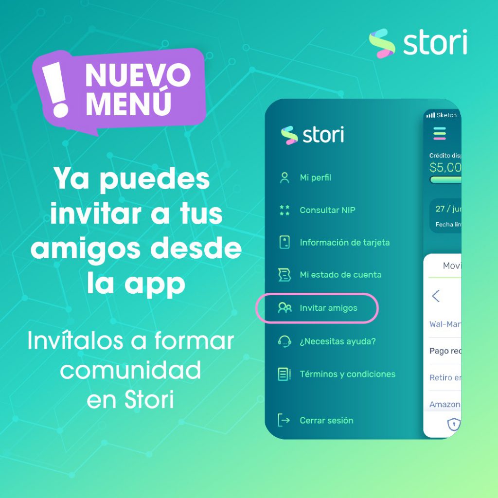 Referir amigos, la nueva función de la app de Stori